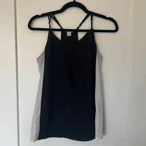 J Crew Factory Silky Camisole - Black and White